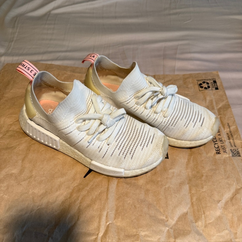 adidas NMD R1 STLT Running White Clear Orange Women’s Sneaker